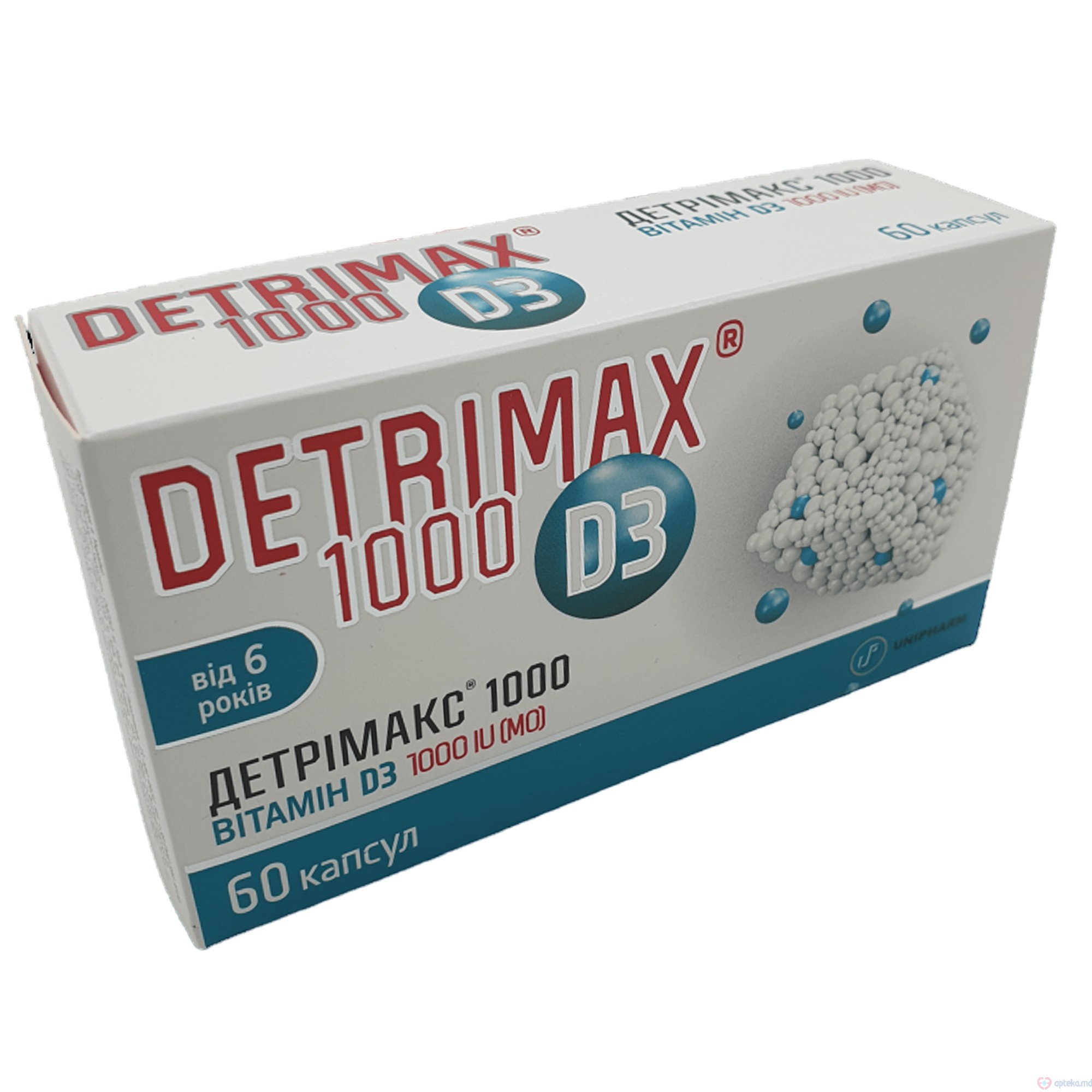 Detrimax Vitamina D3 1000 UI caps. N15x4