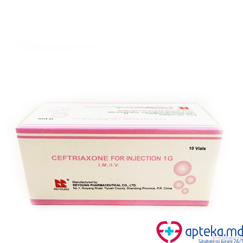 Ceftriaxon pulb./sol. inj./perf. 1g N10