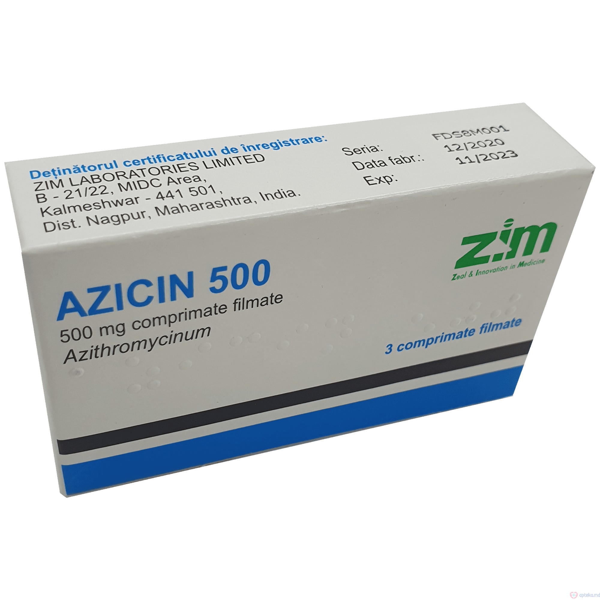 Azicin 500 comprimate filmate 500 mg N3