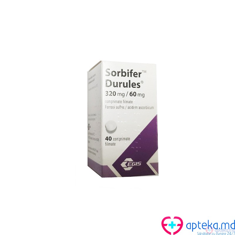 Sorbifer Durules comp. film. 320 mg + 60 mg N40