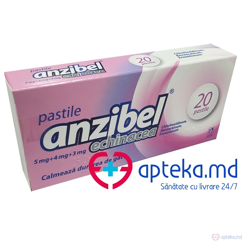 Anzibel echinacea pastile 5 mg/4 mg/3 mg N10x2