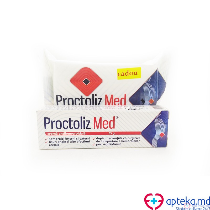 Proctoliz Med crema antihemoroidala 25g + Cadou