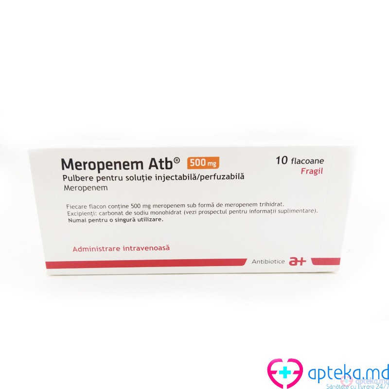 Meropenem Atb pulbere pentru sol. inj./perf. 500 mg N10