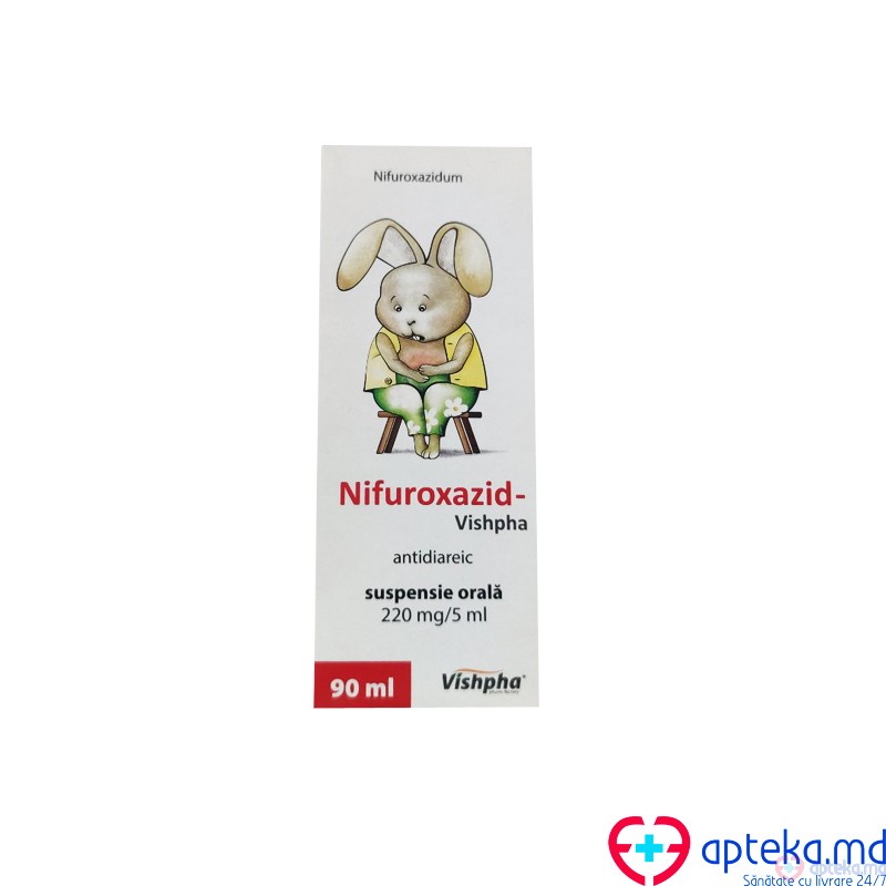 Nifuroxazid-Vishpha suspensie orala 220 mg/5 ml 90ml N1