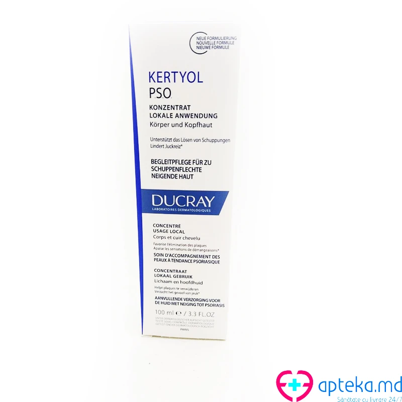 Дюкрэй Kertyol P.S.O концентрат для местного применения против шелушения кожи 100мл Дюкрэй Kertyol P.S.O концентрат для местного применения против шелушения кожи 100мл