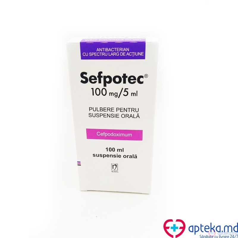 Sefpotec pulbere pentru suspensie orala 100 mg/5 ml 100 ml N1