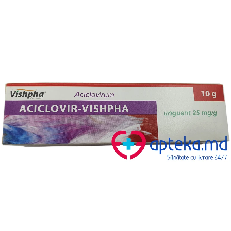 Ацикловир-Вишфа, мазь 25 мг/г, 10 г Ацикловир-Вишфа, мазь 25 мг/г, 10 г