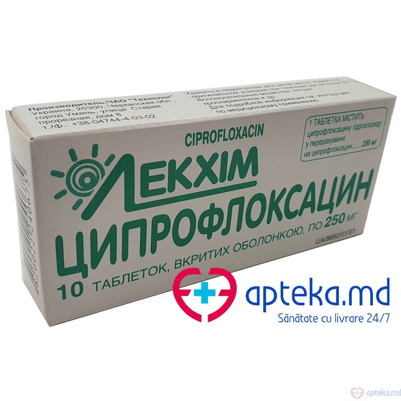 Ciprofloxacin comp. film. 250 mg N10