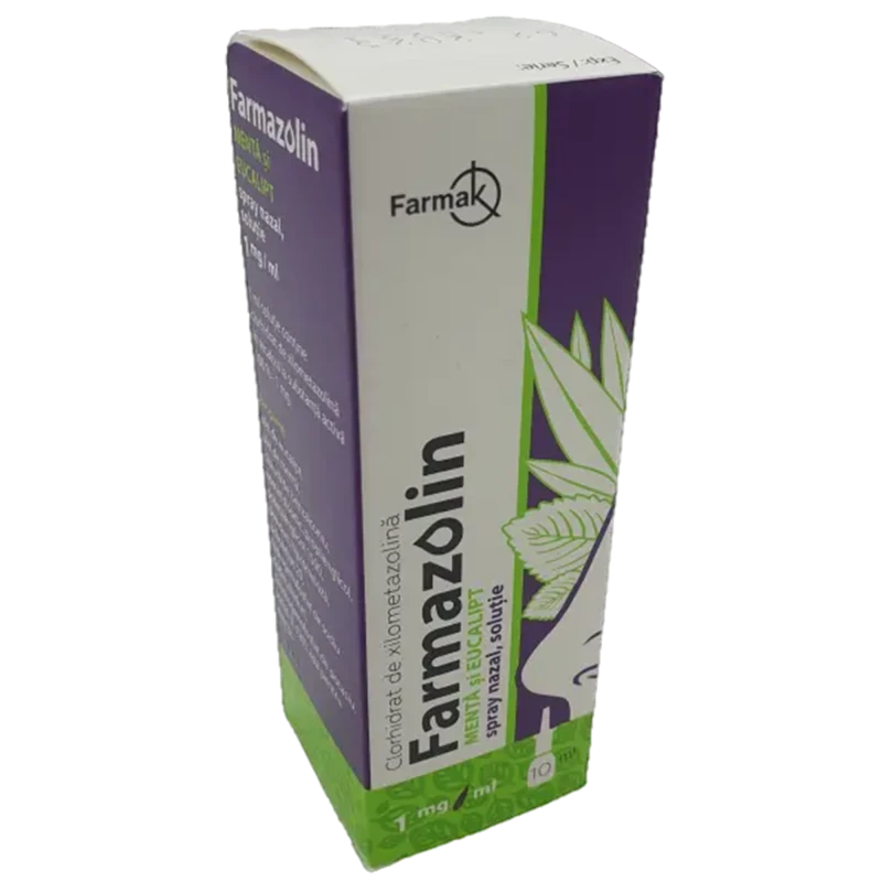 Farmazolin MENTA si EUCALIPT spray nazal, solutie 1 mg/ml 10ml N1