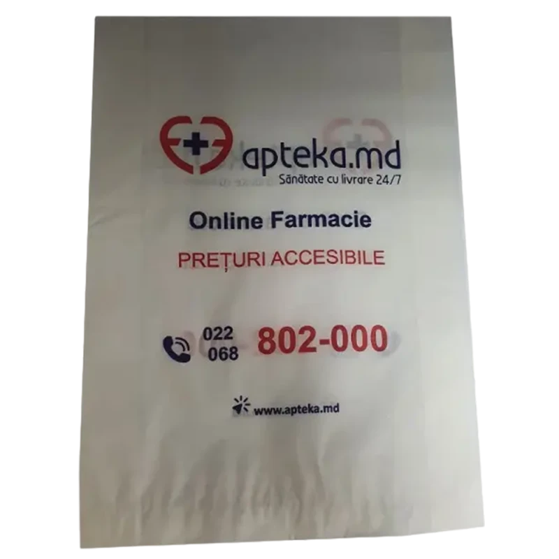 Бумажные пакеты apteka.md 27x18см Бумажные пакеты apteka.md 27x18см