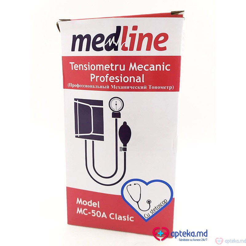 Tensiometru mecanic profesional MC-50A cu stetoscop MEDLINE