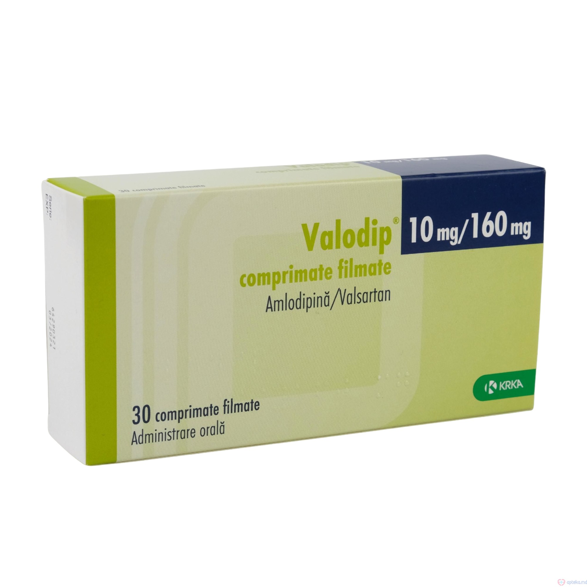 Valodip comprimate filmate 10 mg + 160 mg N10x3