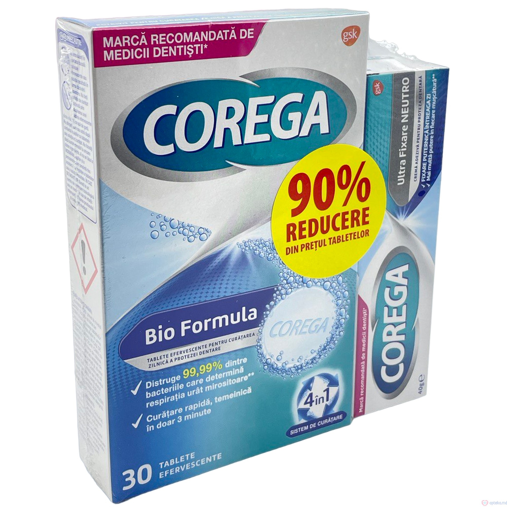 Corega Neutro ultra fixare 40g + Corega Bio Formula tab. N30