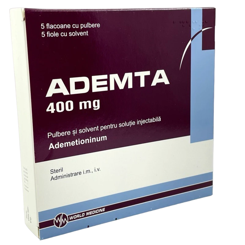 Адемта, пор д/р-ра д/ин+раств-ль 400 мг, 5 мл, N5 Адемта, пор д/р-ра д/ин+раств-ль 400 мг, 5 мл, N5