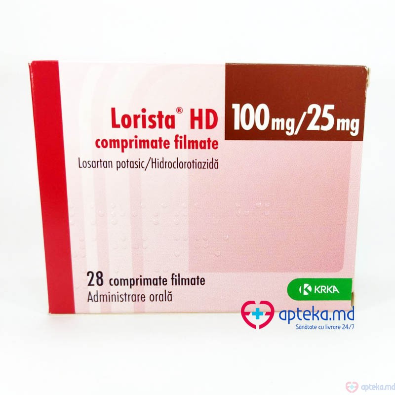 Lorista HD comprimate filmate 100 mg + 25 mg N14x2