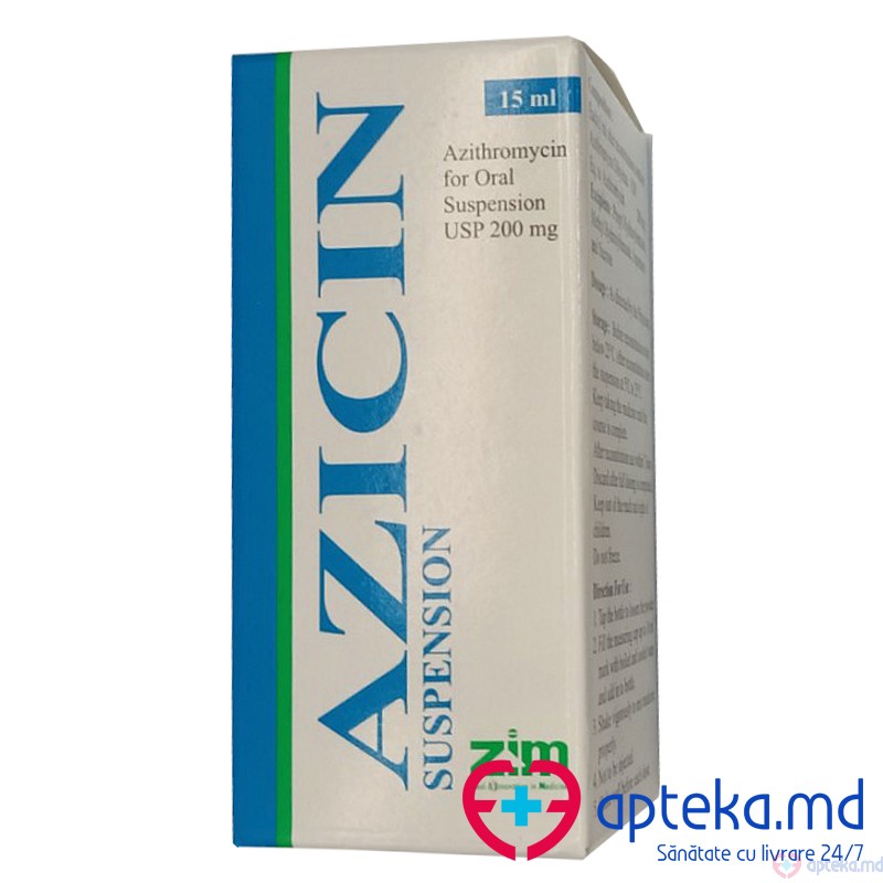 Azicin pulbere pentru suspensie orala 200 mg/5 ml 15ml