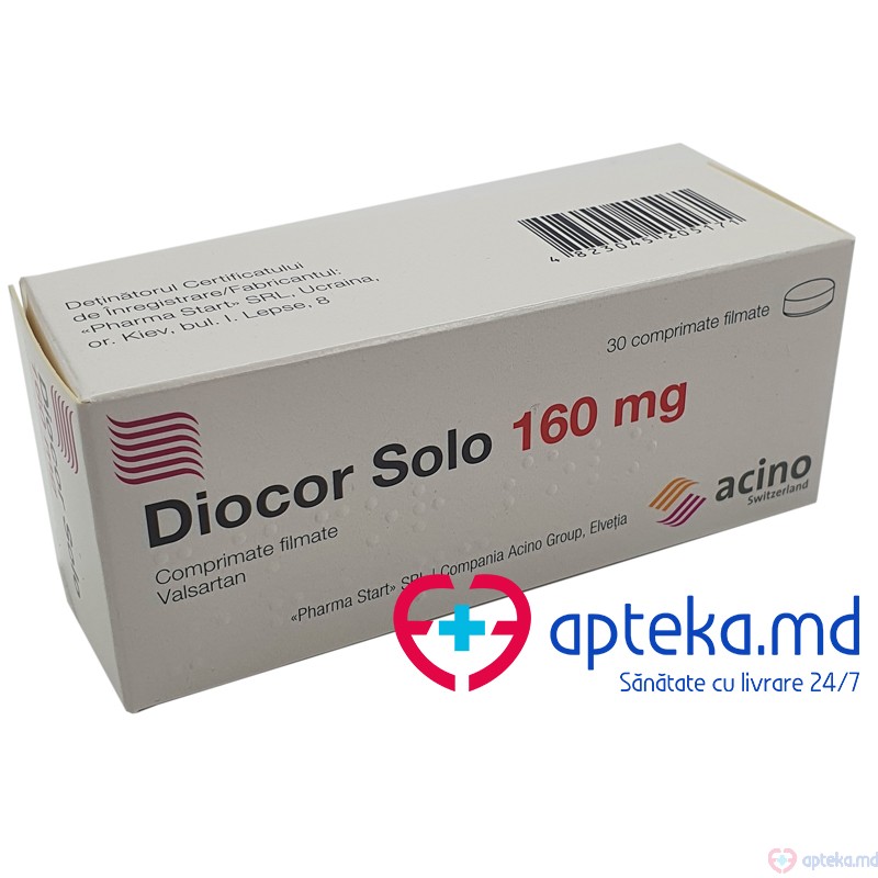 Diocor Solo comprimate filmate 160 mg N10x3