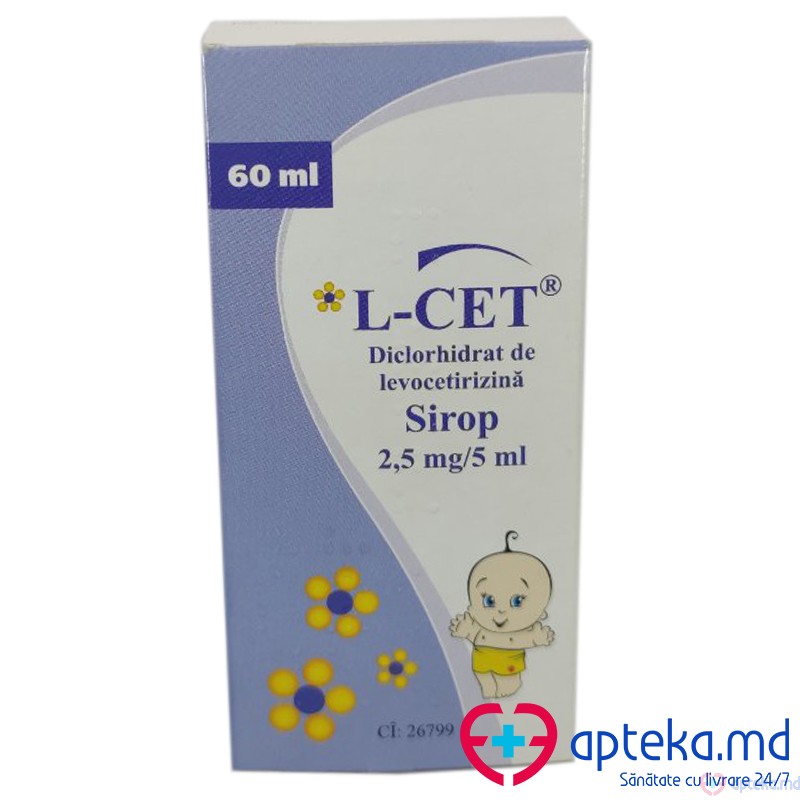 L-Cet sirop 2,5 mg/5 ml 60ml N1