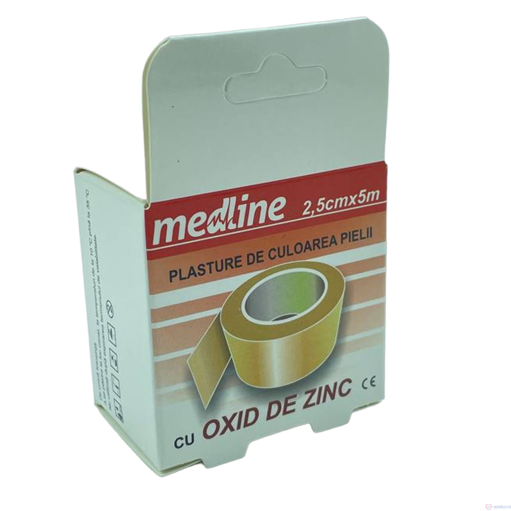 Emplastru adeziv 2.5cmx5m cu oxid de zinc Medline