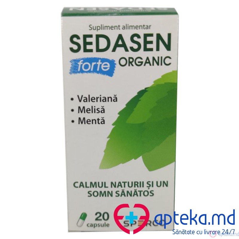 Sedasen forte Organic caps. 125 mg + 25 mg + 25 mg N20