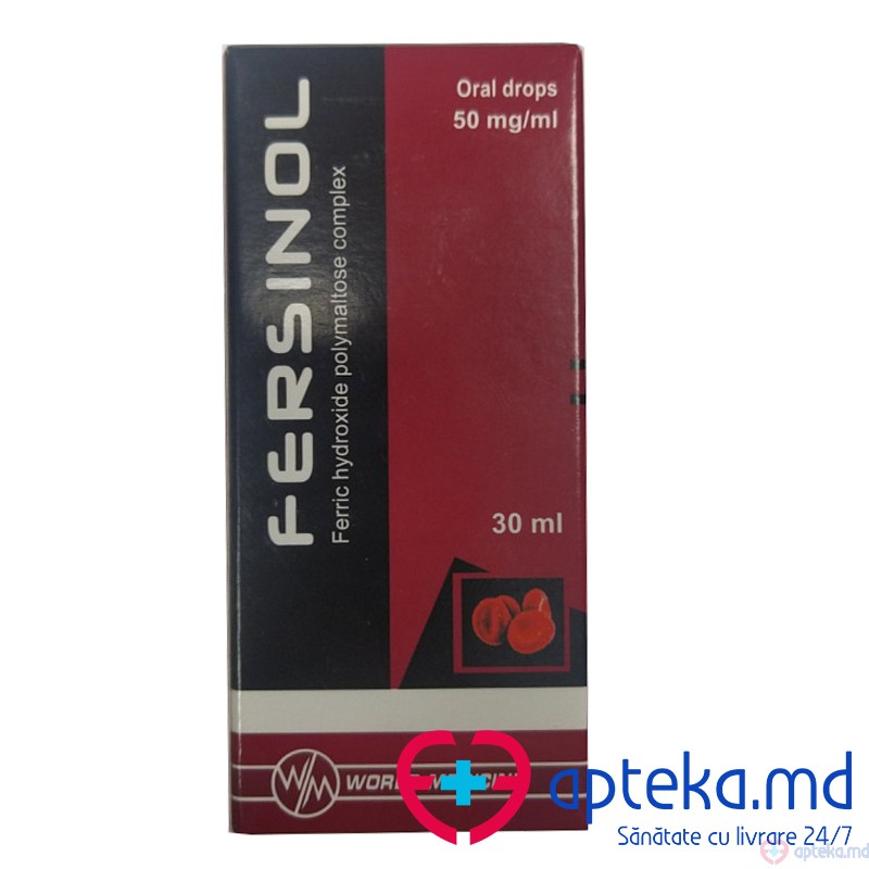 Fersinol picaturi orale, solutie 50 mg/ml 30 ml N1