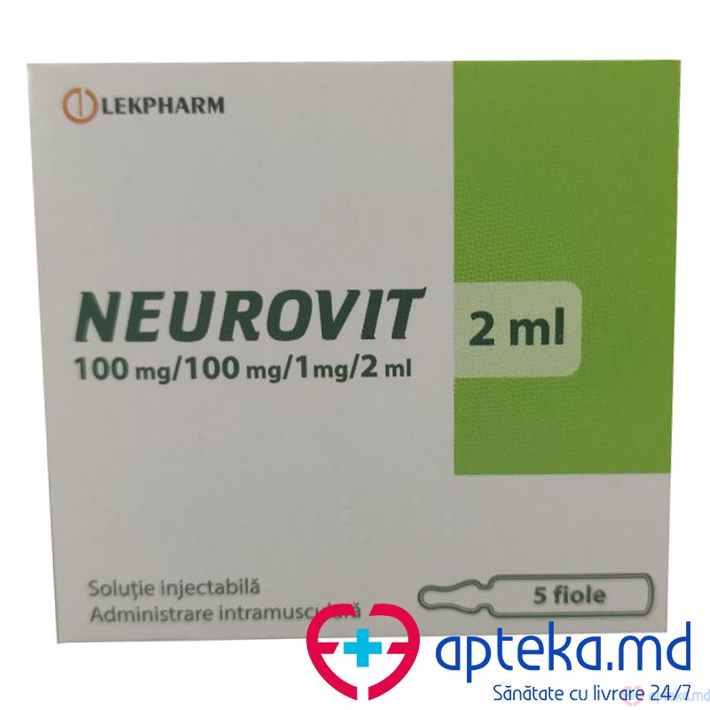 Neurovit solutie injectabila 100 mg/100 mg/1 mg/2 ml  2ml N5