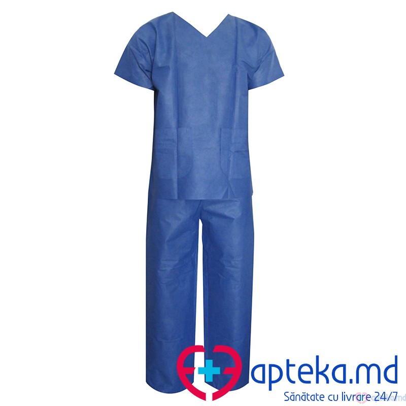 Costum chirurgical de u/f, n/st, albastru M (2000-M)