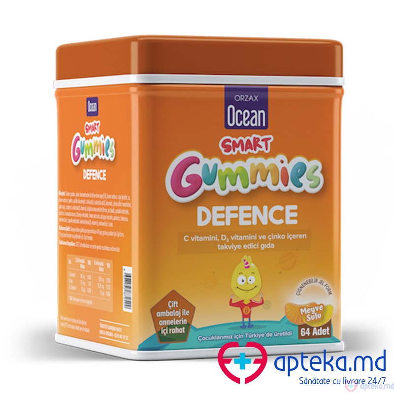 Ocean Smart Gummies Defence (Vit. C + Vit. D3 + Zn) jeleuri N64