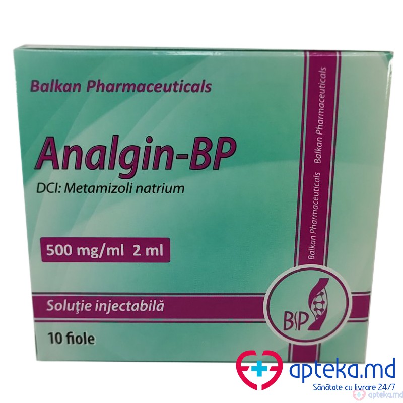 Analgin sol. inj. 500 mg/ml 2 ml N5x2