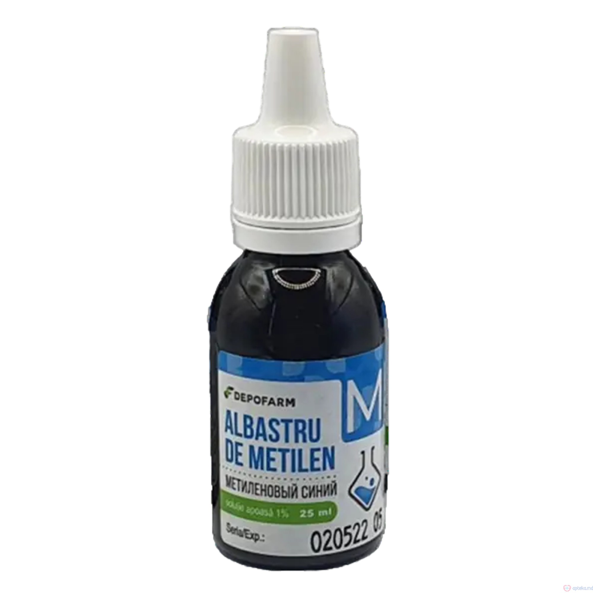 Albastru de metilen sol cutan (apoasa) 1% 25 ml N1