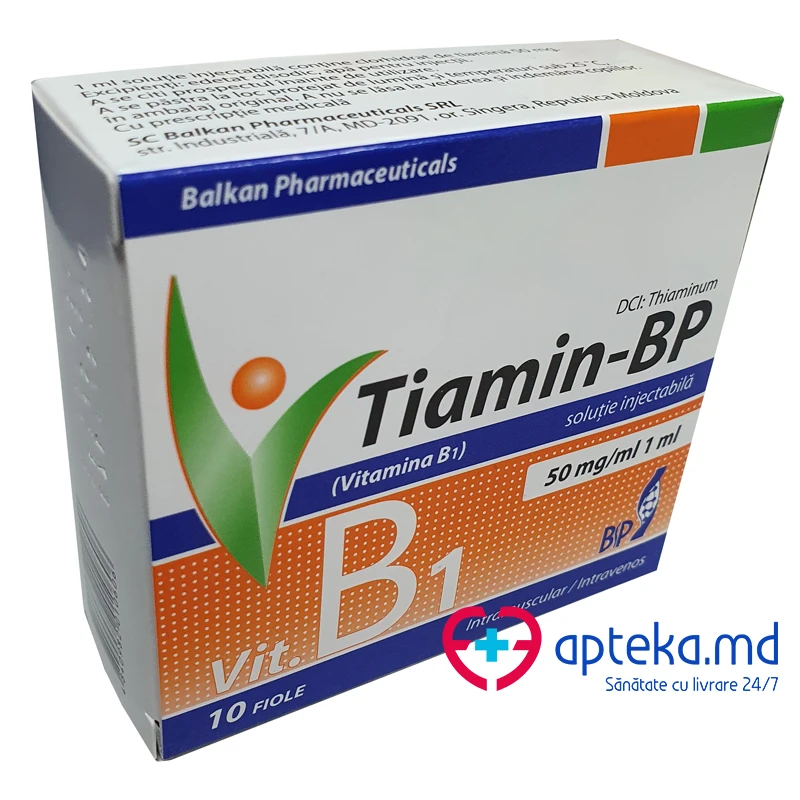 Тиамин-BP (Витамин B1) 50 мг/мл 1 мл рр ин N5x2 Тиамин-BP (Витамин B1) 50 мг/мл 1 мл рр ин N5x2
