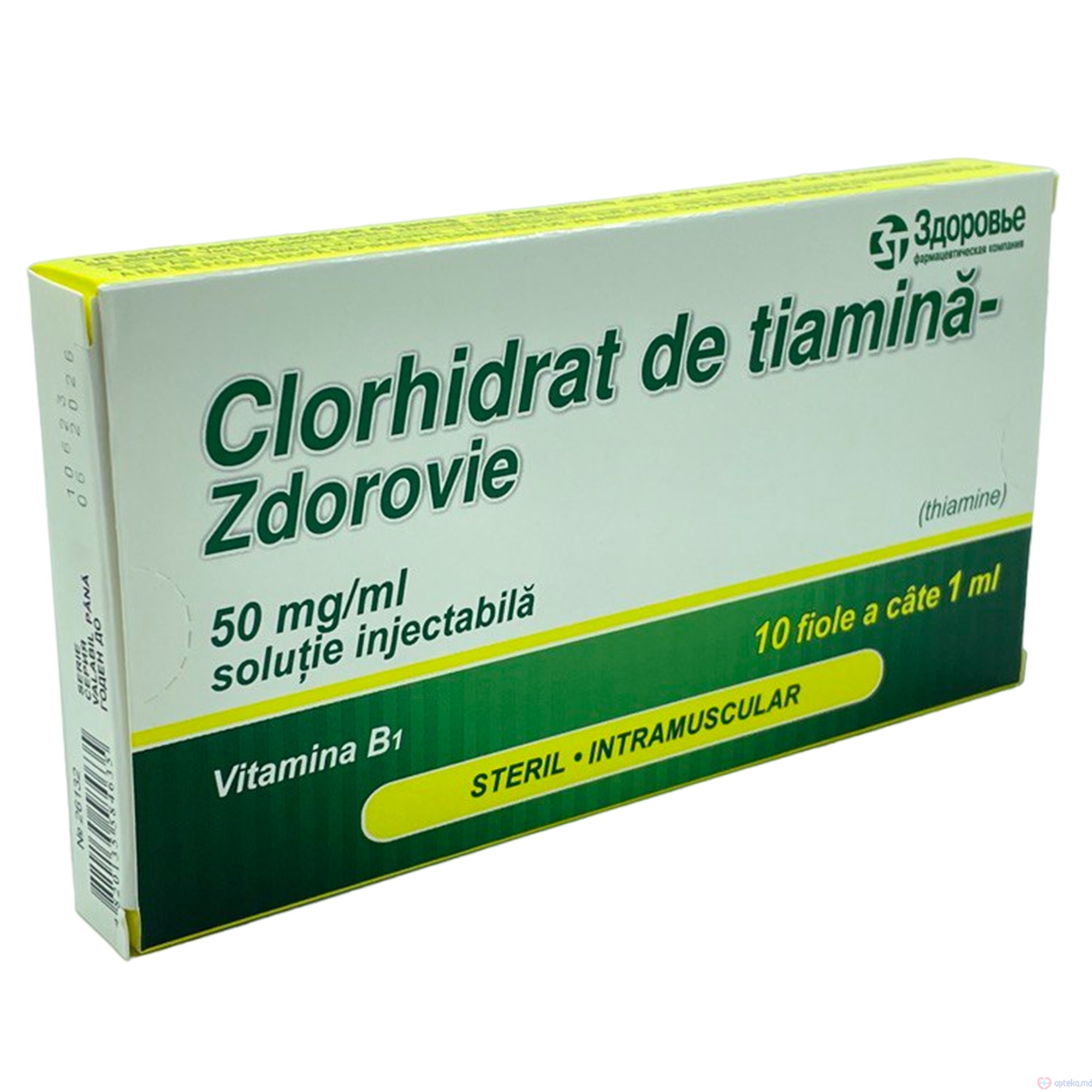 Clorhidrat de tiamina-Zdorovie sol. inj. 50 mg/ml 1 ml N10