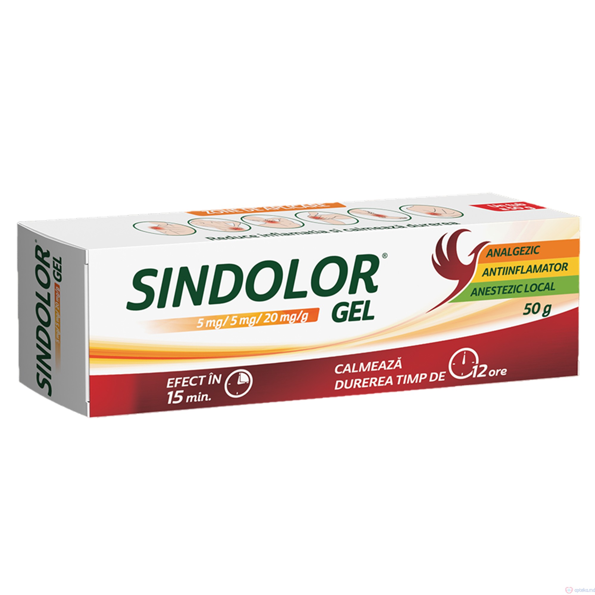 Sindolor gel 5 mg + 5 mg + 20 mg/g 50 g N1