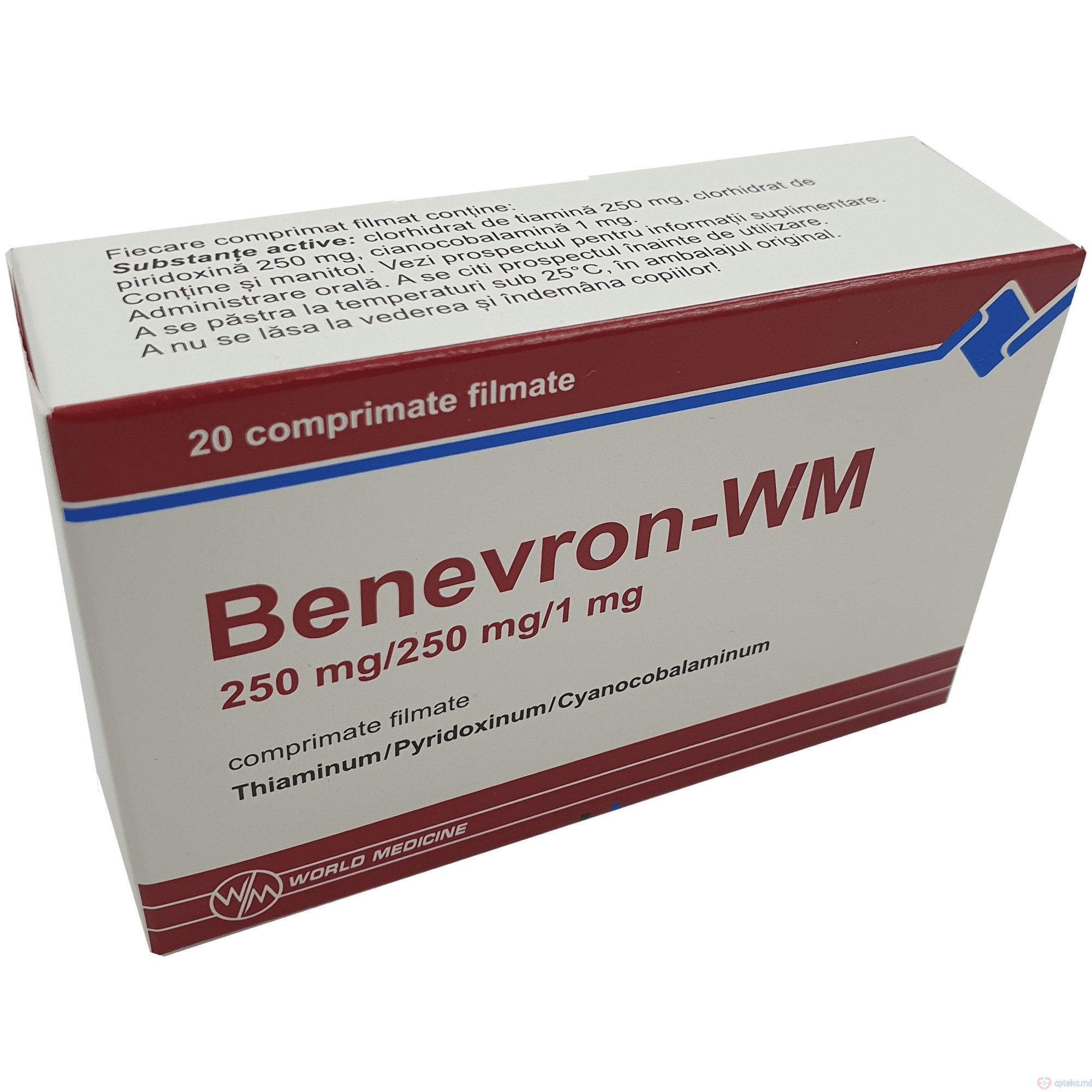 Benevron-WM comp. film. 250 mg/250 mg/1 mg N10x2