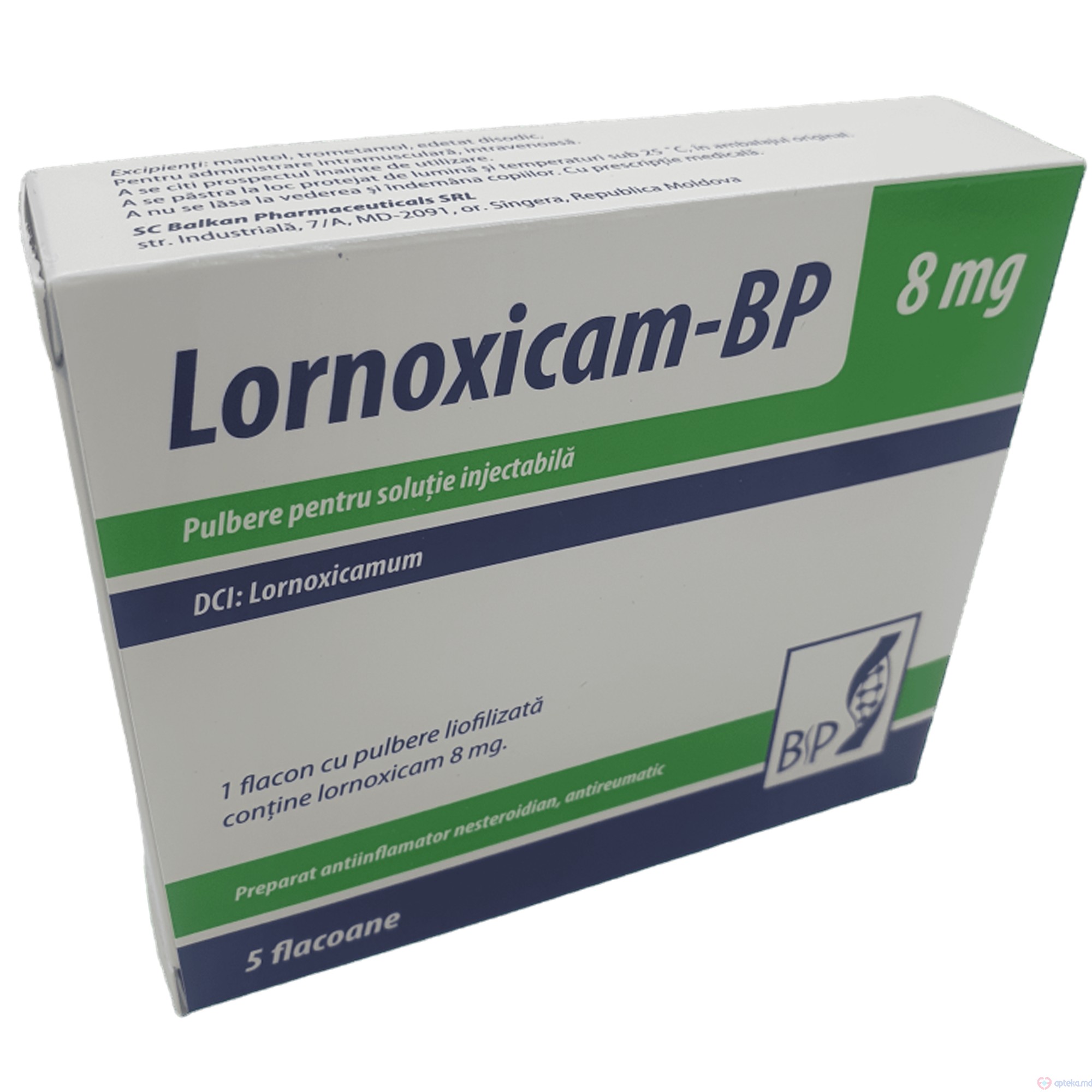 Lornoxicam-BP pulbere pentru solutie injectabila 8 mg N5