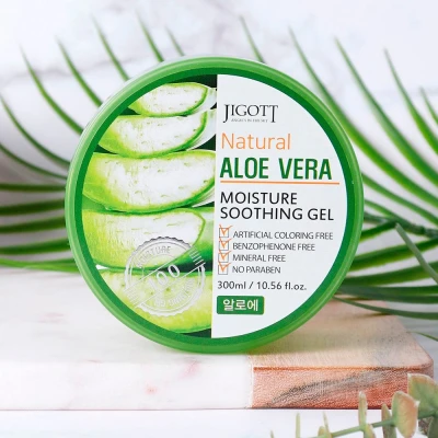 Jigott Gel hidratant cu extract Aloe Vera, pentru fata si corp, 300 ml