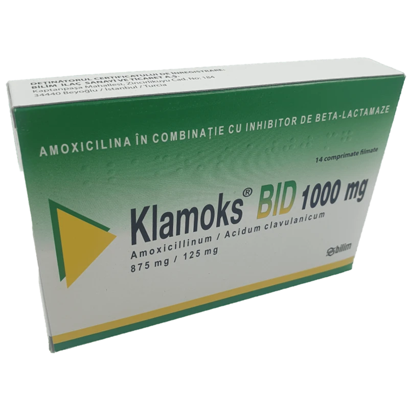 Кламокс BID, таб п/о 1000 мг, 875 мг + 125 мг N7x2 Кламокс BID, таб п/о 1000 мг, 875 мг + 125 мг N7x2
