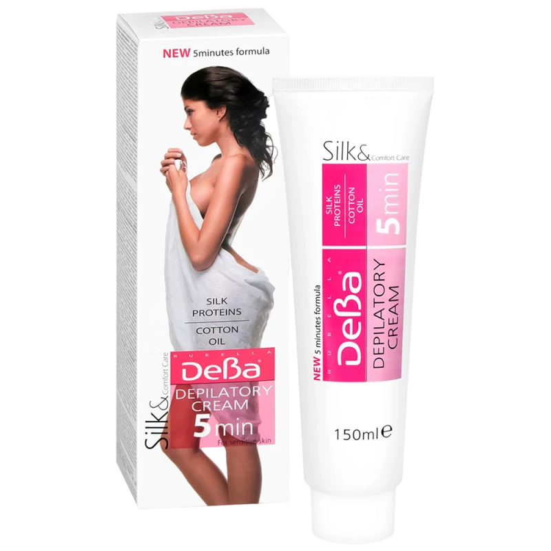 DeBa Crema p/u depilare piele sensibila 5min, 150ml