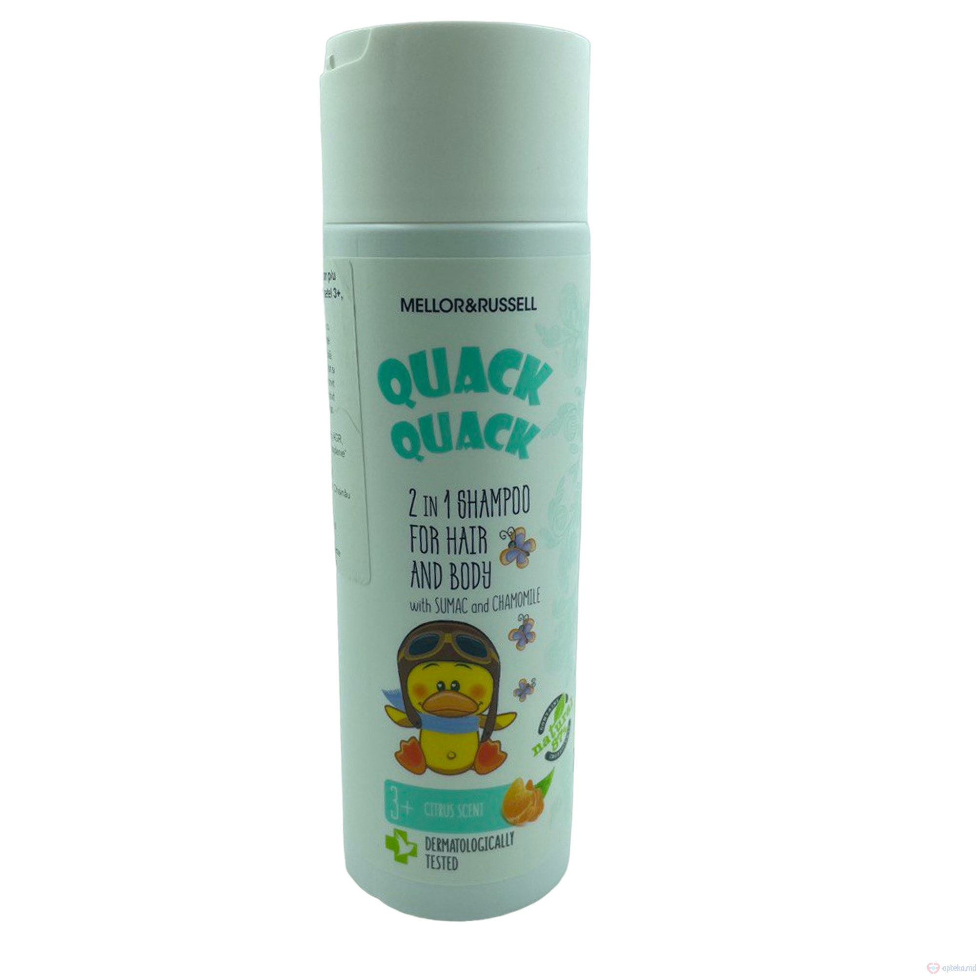 Quack Quack Sampon p/u copii cu sumac si musetel 3+, 200ml