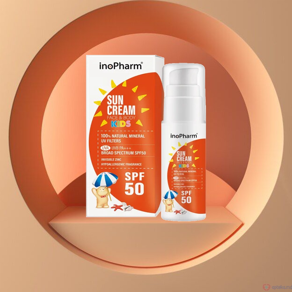 InoPharm Солнцезащитный крем для детей SPF50, 100г