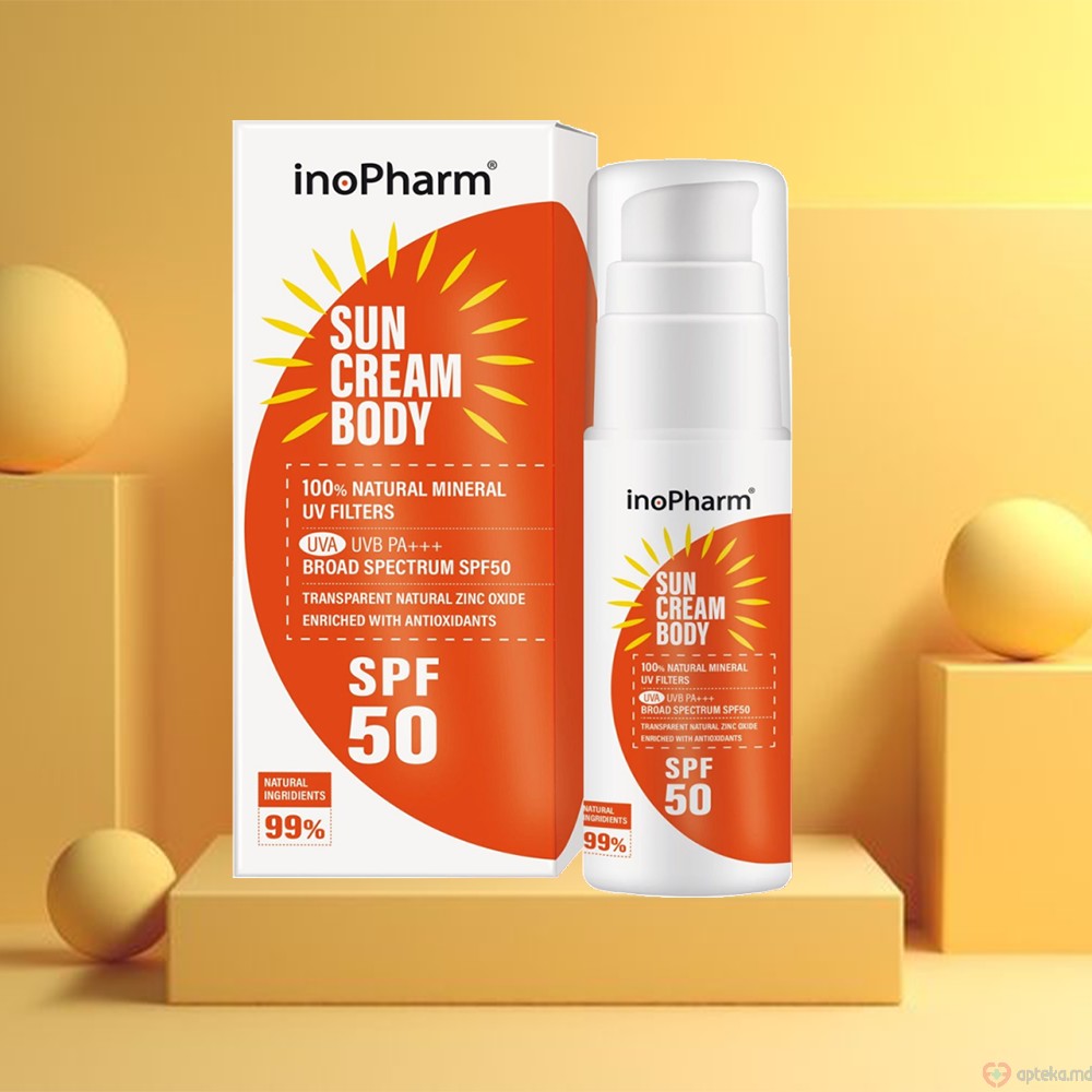 InoPharm Солнцезащитный крем для лица SPF50, 35g