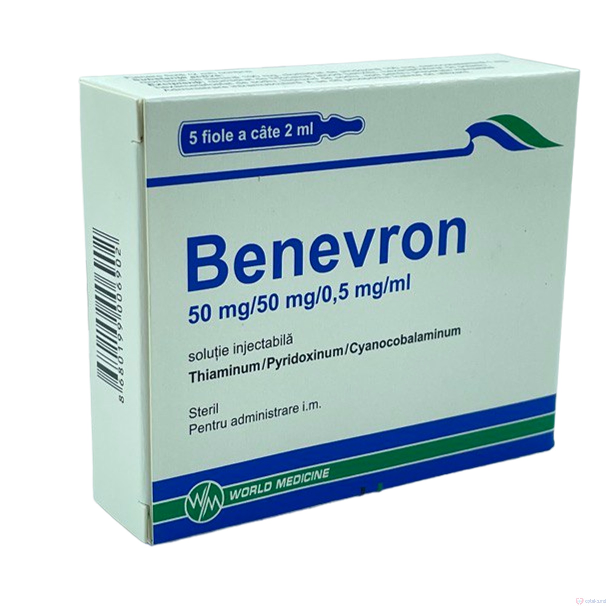 Benevron sol. inj. 50 mg/50 mg/0,5 mg/ml 2 ml N5