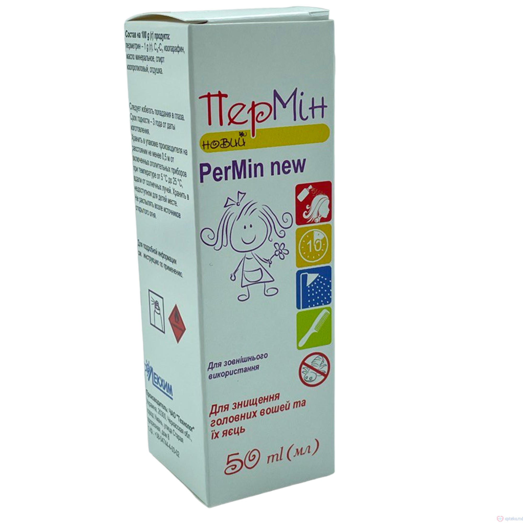 PerMin lotiune-spray anti pediculoza 50ml