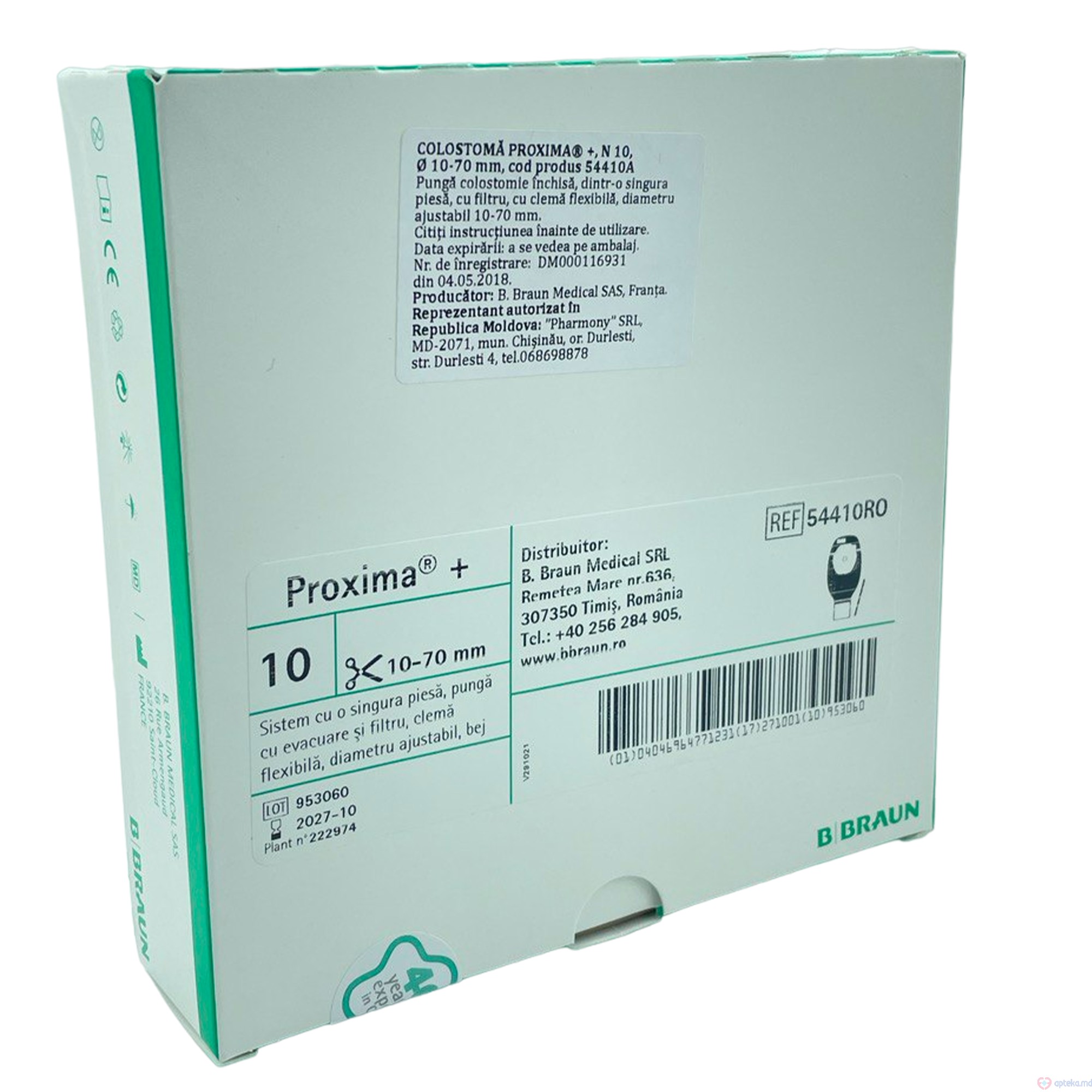 Sistem colostomic Proxima plus 10-70 mm N10