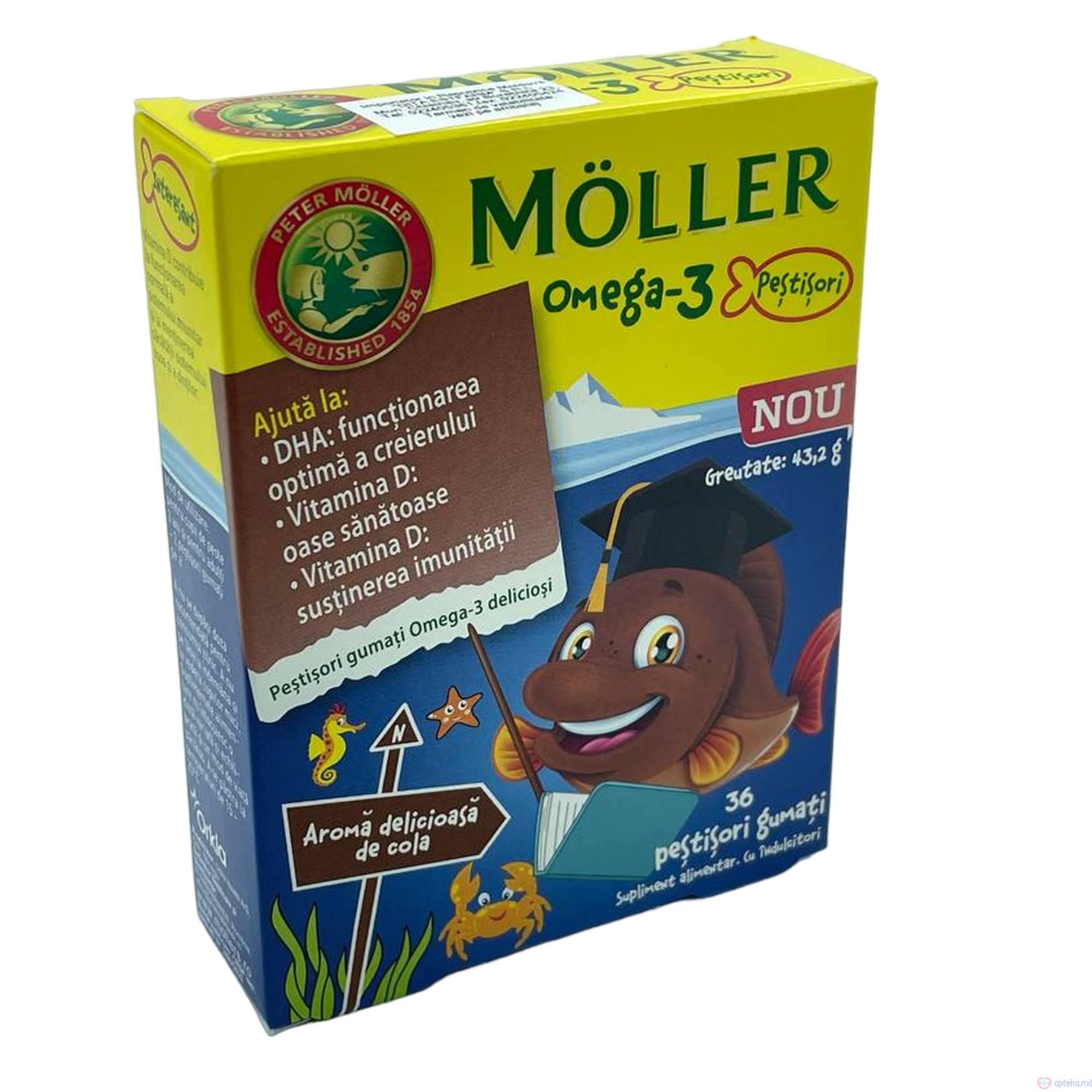 Moller's Omega-3 Pestisori gumati cu aroma de cola N36