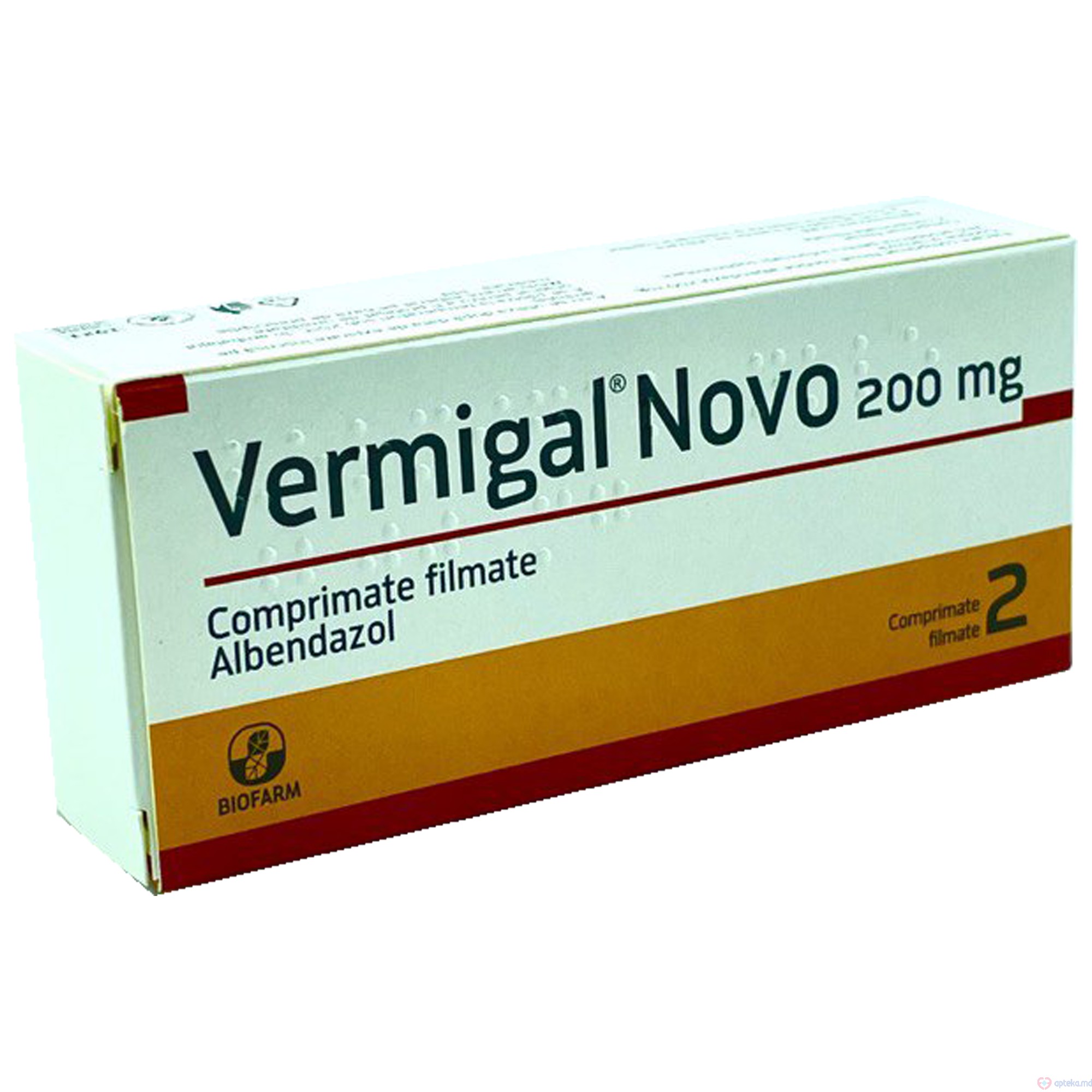 Vermigal Novo comp. film. 200 mg N2