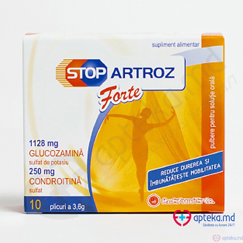 Stopartroz Forte pulb./sol. orala 850 mg + 250 mg/3,6 g N10