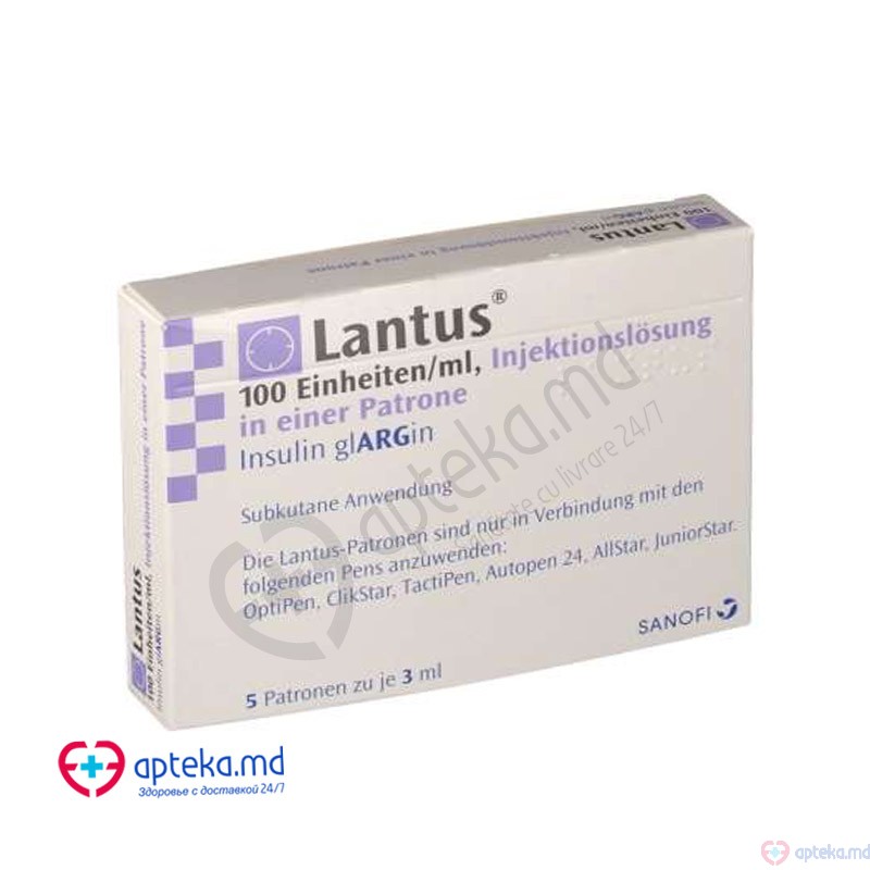 Lantus 100 U/ml sol. inj. In cartus 100 Unitati/ml 3 ml N5