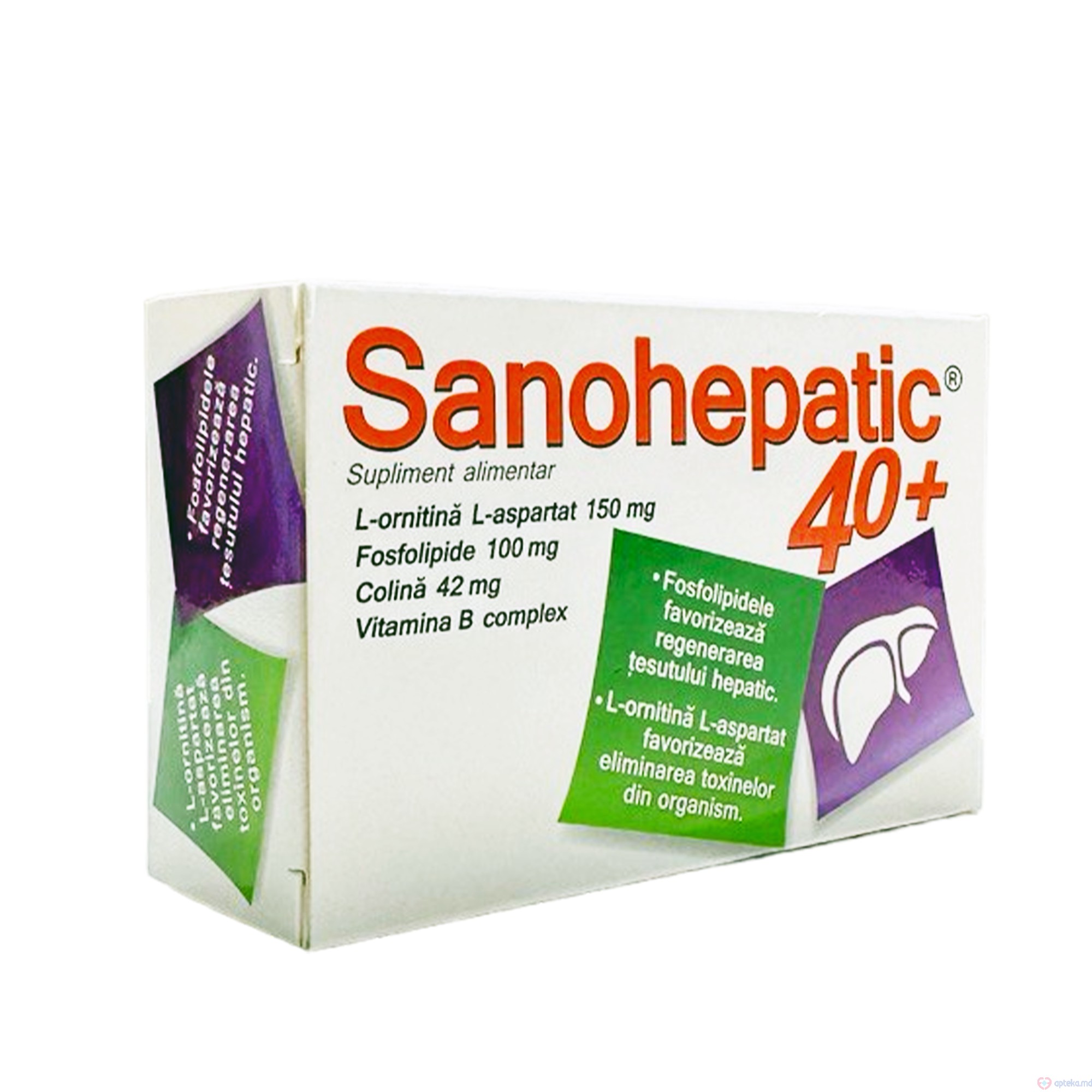 Sanohepatic 40+ caps. N10x3