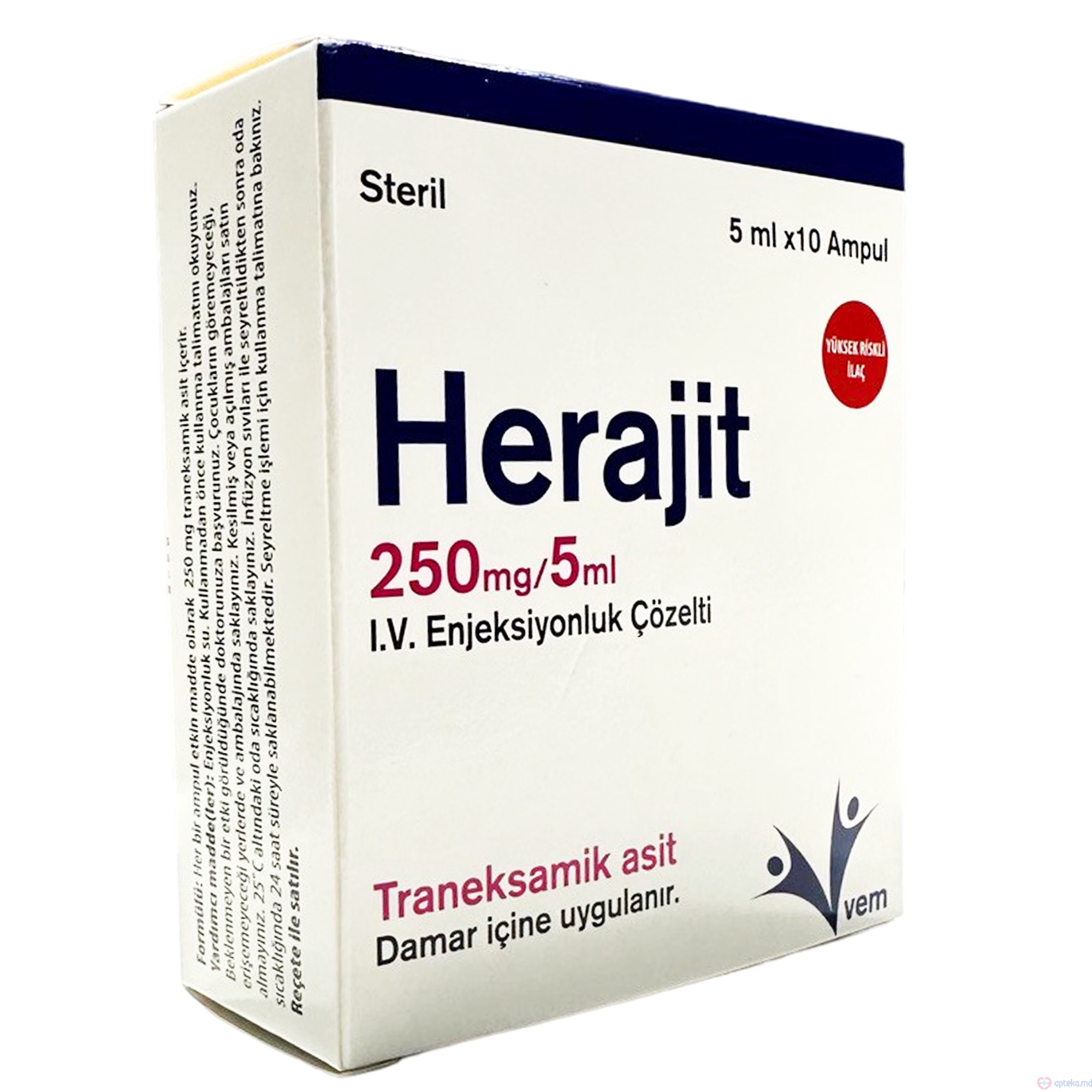 Herajit sol. inj. 250mg/5ml 5ml N5x2